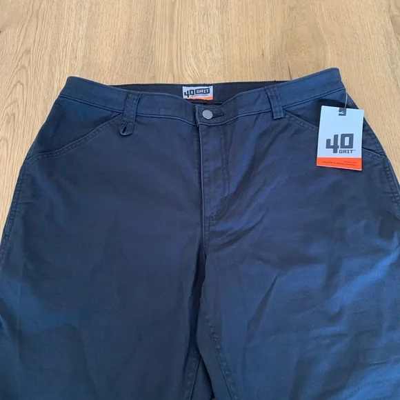 Duluth Trading Co Women’s 40 Grit Relaxed Leg Black Pants Size 14 Long Stretch - Picture 3 of 15